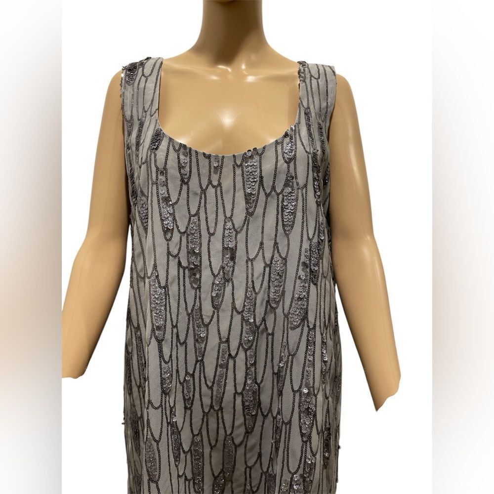 BB Dakota  Roselynn Elegant Gray Sleeveless size L - Picture 2 of 4